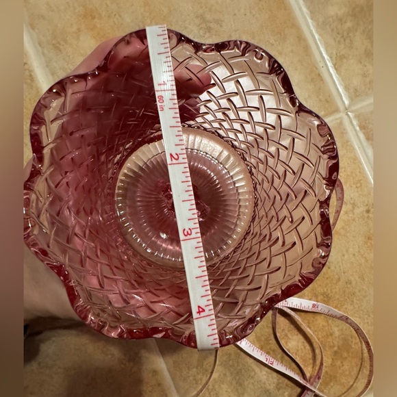 Fenton Vintage Dusty Rose Glass Basket✨ - Picture 10 of 11